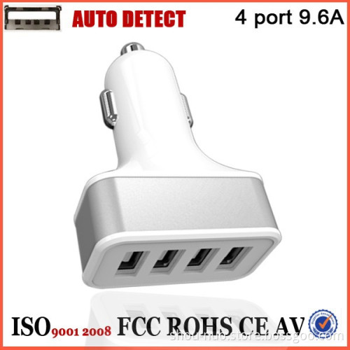 2015 mobile accessories quad 4 usb port vehicle mobile phone charger 48w,9.6a car charger adapter